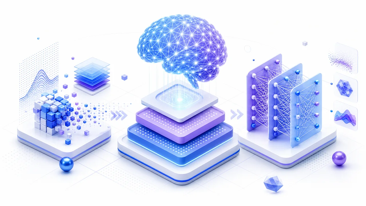 AI, Machine Learning, and Deep Learning lesson illustration